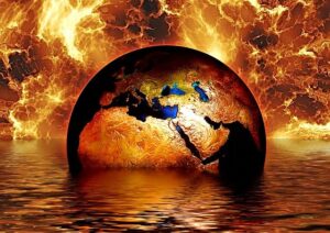 Earth burning and drowning